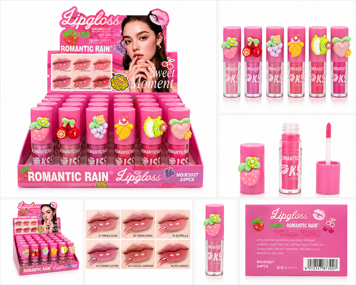 24 piezas Aceite labial con brillo